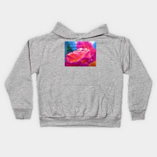 Love Each Other Watercolor Rose Bloom Kids Hoodie